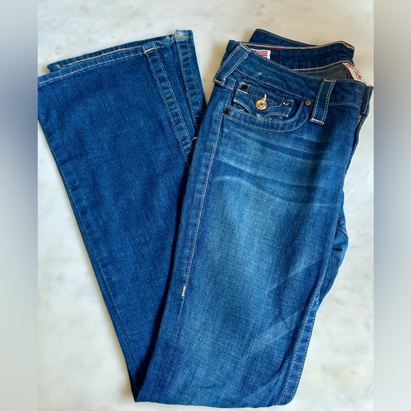 True Religion Boot Cut Jeans with Rhinestone Details - Picture 2 of 10